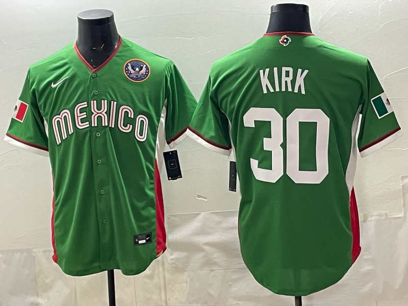 Men 2026 World Cub USA #30 Kirk green Nike MLB Jersey 005